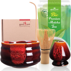Matcha Tea Set "Akai", incl. 30g Organic Matcha