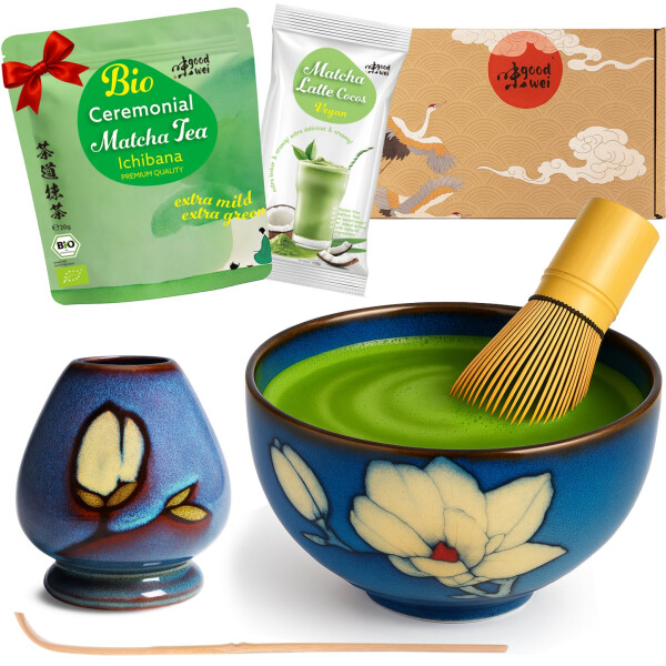 Set Matcha Giapponese GAESHOW 6 Pezzi Matcha Kit, Set Di Matcha Per Cerimonia Kit Cerimonia Tè Matcha 6 Pezzi