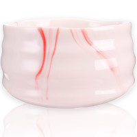 Matcha schaal "Roze Marmer", 430 ml