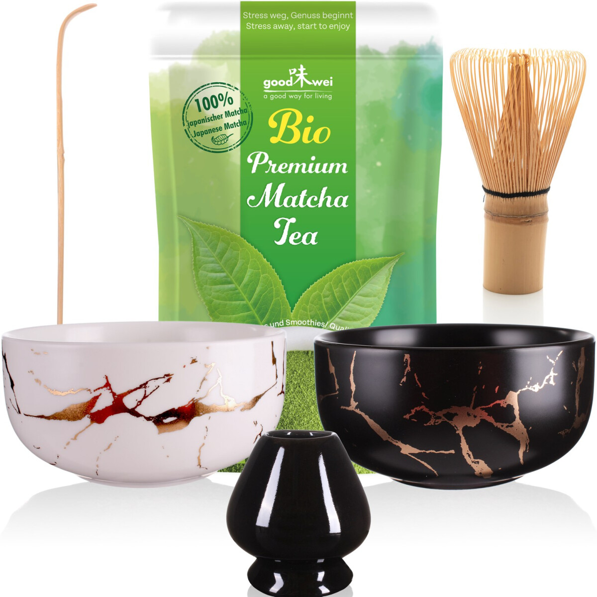Kit Matcha Complet "Marmor Duo&quot box