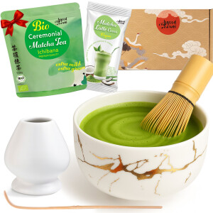 Kit Matcha Complet "White Marmor" avec Thé vert matcha cérémonie