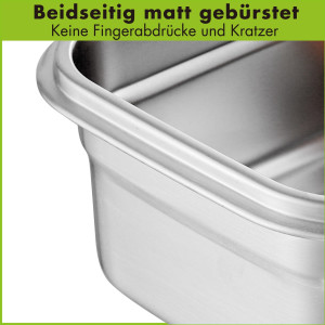 Premium Edelstahl Brotdose SafeLock 800/1600 ml Set