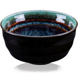 Ciotola di Matcha "Menou Green" - Chawan in stile Wan-nari, 180 ml