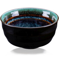 Ciotola di Matcha "Menou Green" - Chawan in stile Wan-nari, 180 ml