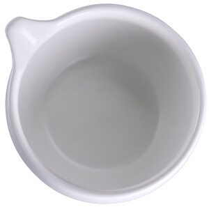 Matcha Latte Schale "Camellia White"- Yuzamashi-Chawan mit Ausgießer, 450 ml