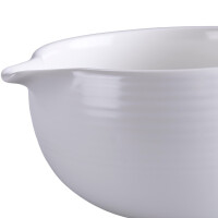 Matcha Latte Schale "Camellia White"- Yuzamashi-Chawan mit Ausgießer, 450 ml