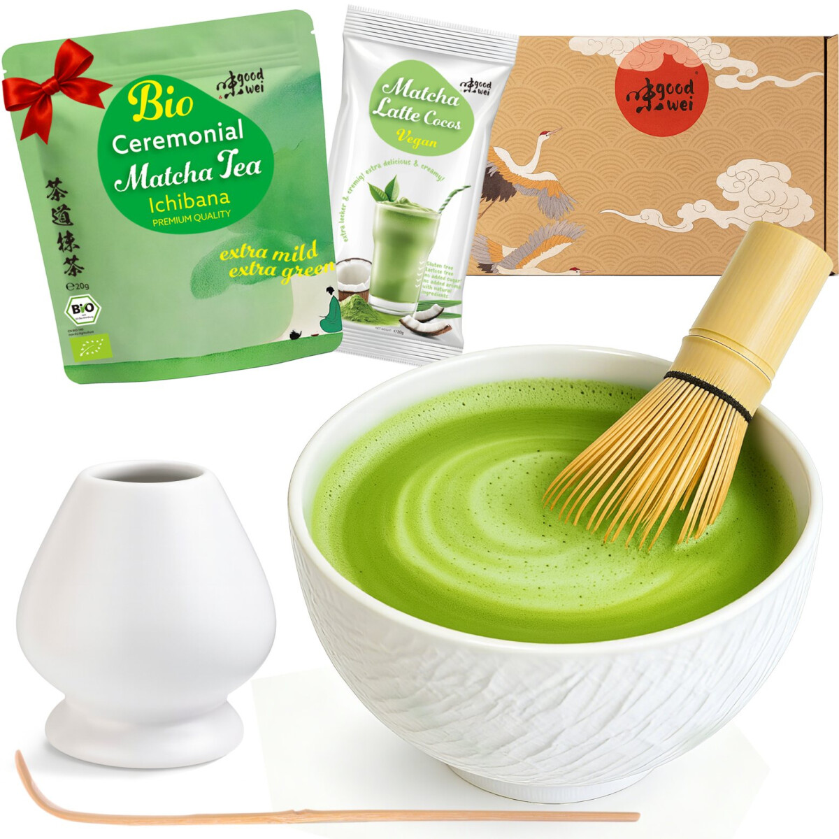 Set  Matcha Completo "Rokku Shiro&q box
