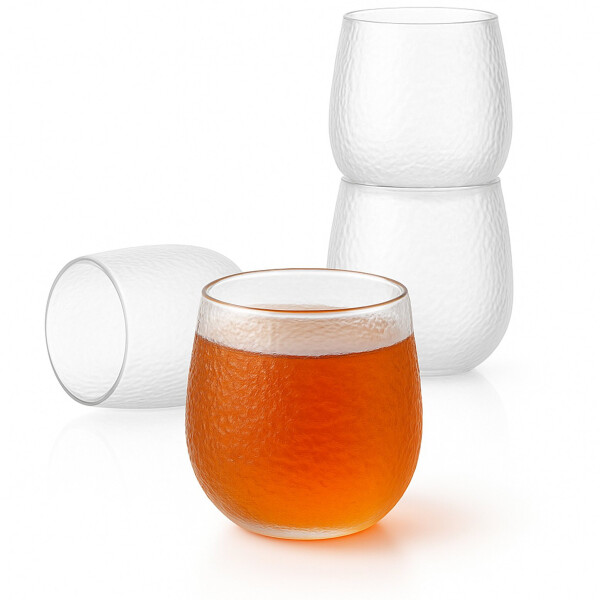 4 Japanische Sake-Gläser / Tee-Gläser, 7,2 Cm - Hitzebeständige Mini-Trinkbecher Im Set