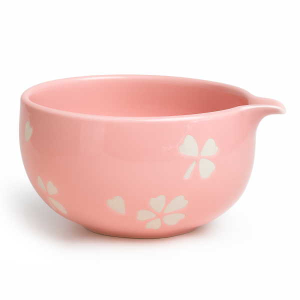 Bol à matcha Latte "Hanami"- Yuzamashi-Chawan avec bec verseur, 450 ml