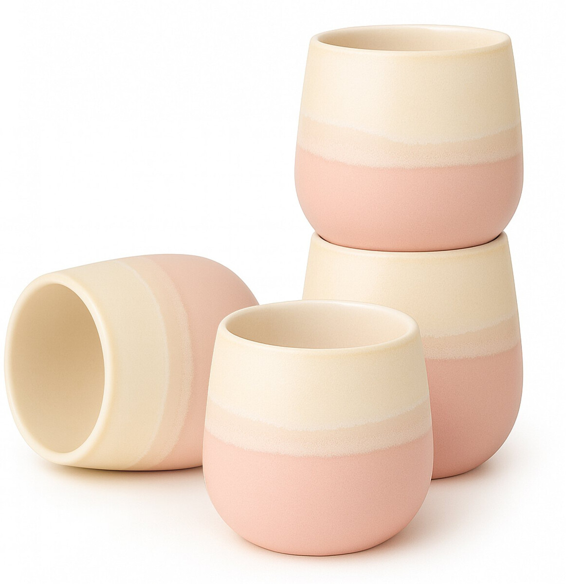 Set di 4 tazze in ceramica "Fuji Pink" – sti