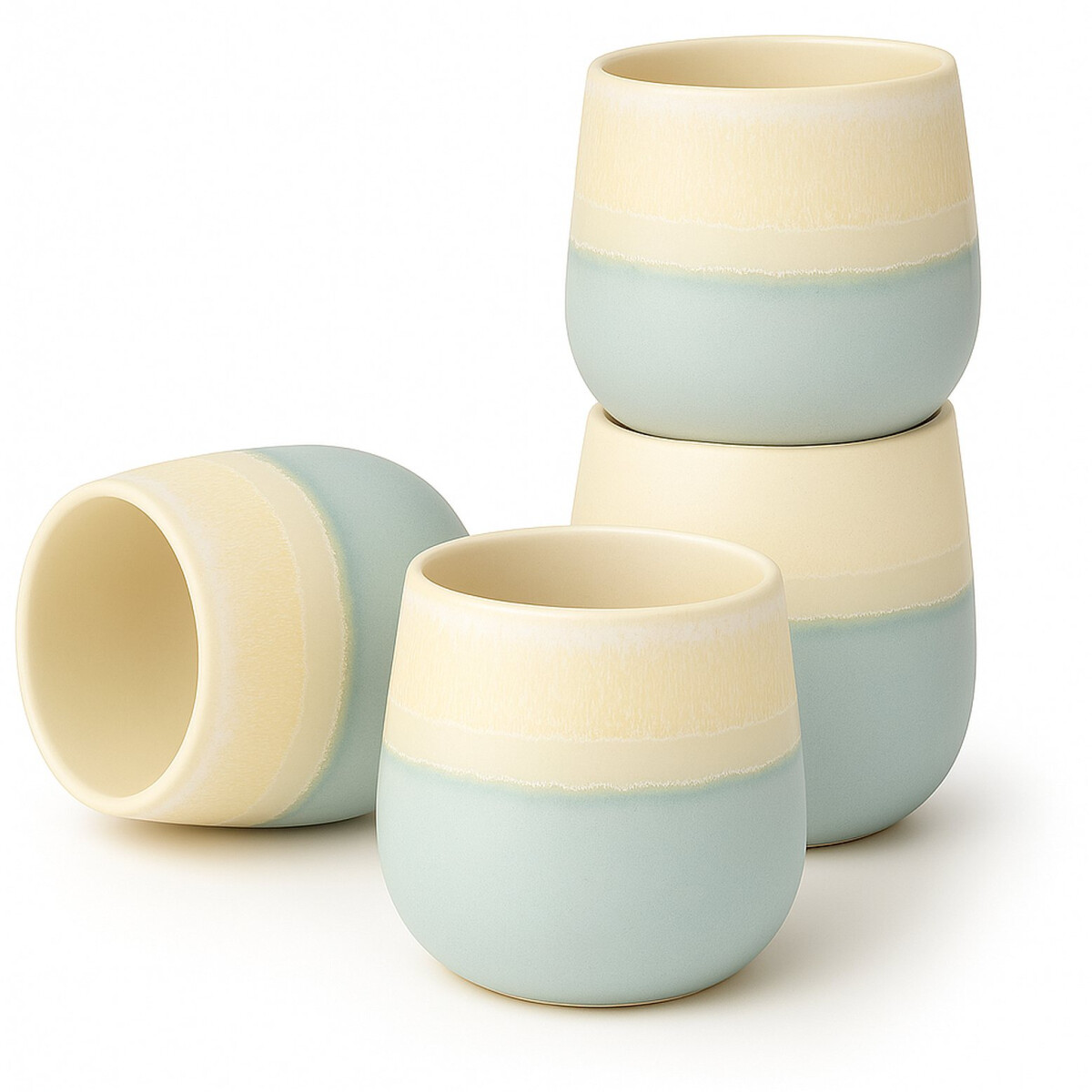 Set di 4 tazze in ceramica "Fuji Blue" – sti