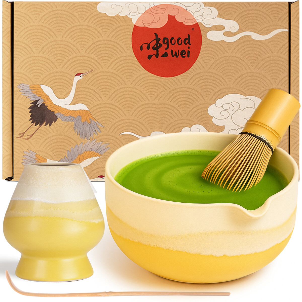 Matcha Latte Set "Fuji Yellow" box