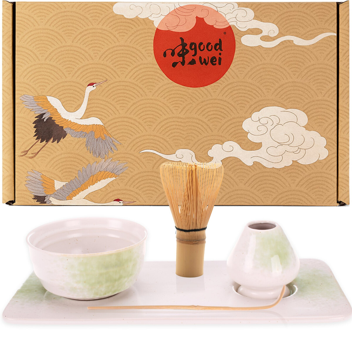 Matcha Set Deluxe – Kom, houder &a box