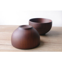 Wooden Matcha Bowl (Dark Brown)