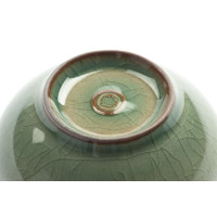 Ciotola da tè asiatica "Charms", celadon con struttura craquelé - motivo "Tartaruga"