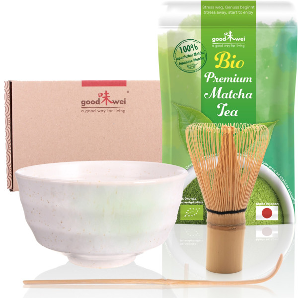 Basic Matcha Tea Set "Shiro", incl. 30g Organic Matcha