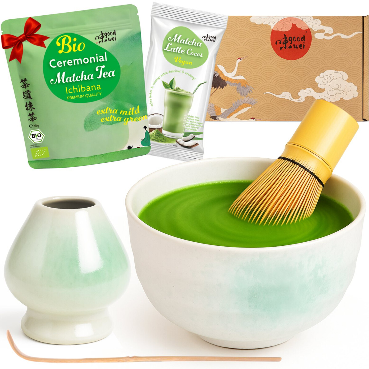 Kit Matcha Complet "Shiro" ave box