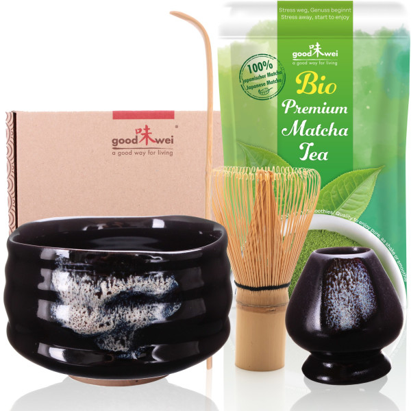 Matcha Tea Set "Burashi", incl. 30g Organic Matcha