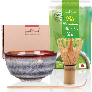 Basic Matcha Tea Set "Uji", incl. 30g Organic...