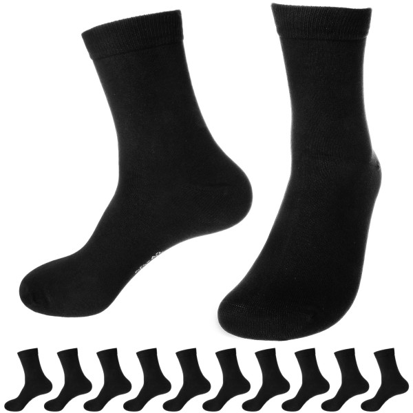 10 à 100 paires de chaussettes coton Business Chaussettes Bas Noir